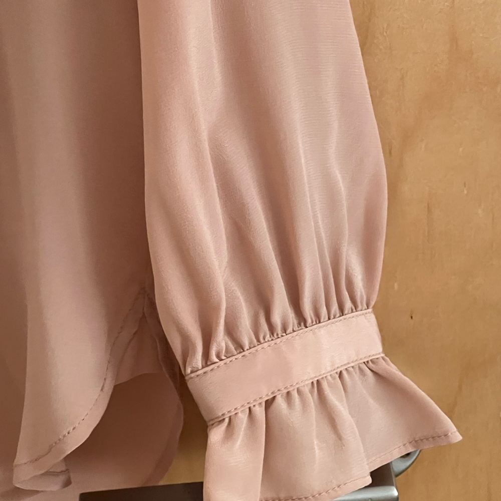 J.CREW CLASSIC FIT RUFFLE NECK SILK POPOVER - Picture 2 of 9
